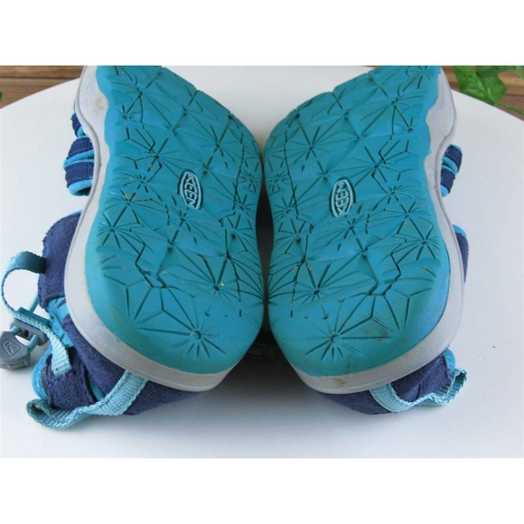 KEEN Sz 4 Shoes Girls Youth Strappy Blue Synthetic Drawstring - Picture 9 of 10